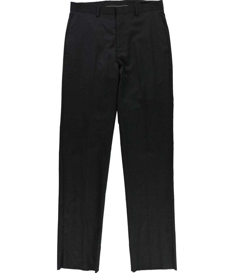 Andrew Marc Mens Fit Tapered Slim Dress Pant Slacks in Black