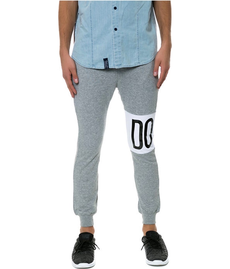 DOPE Mens The Color Blocked Tapered Relaxed Sweatpants Athletic Pants in Gray