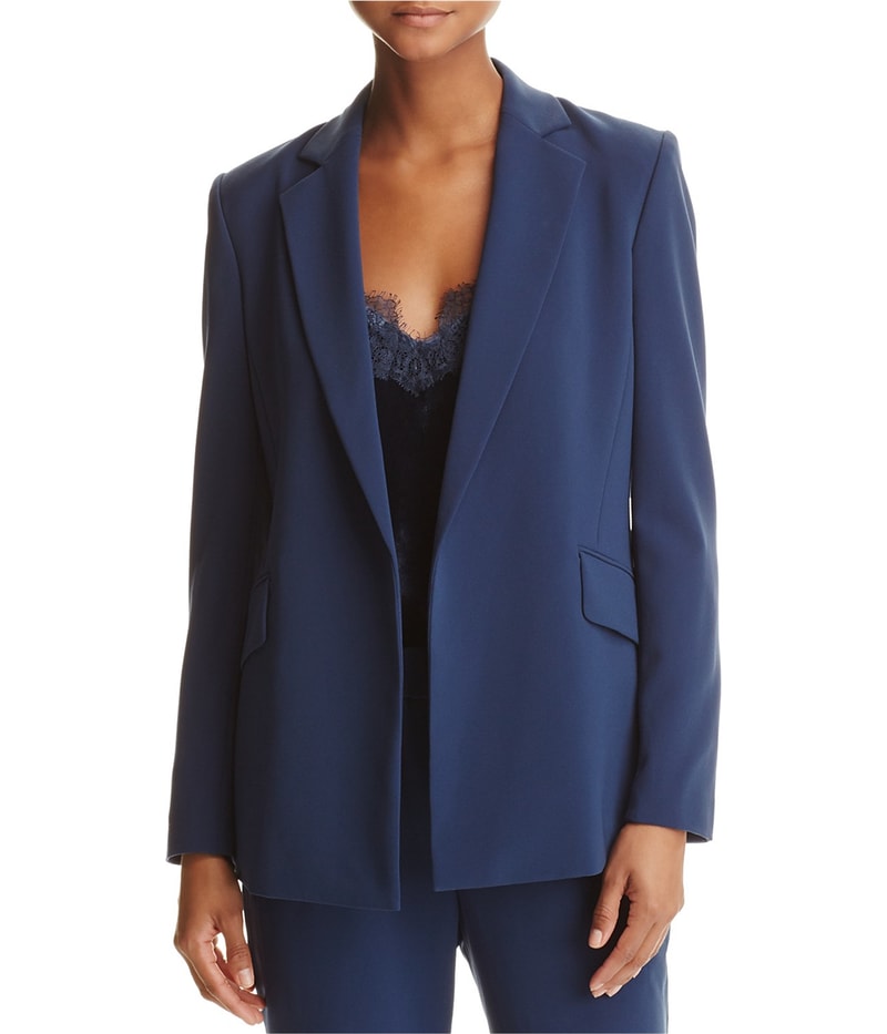 Dylan Gray Womens Crepe Blazer Jacket in Blue