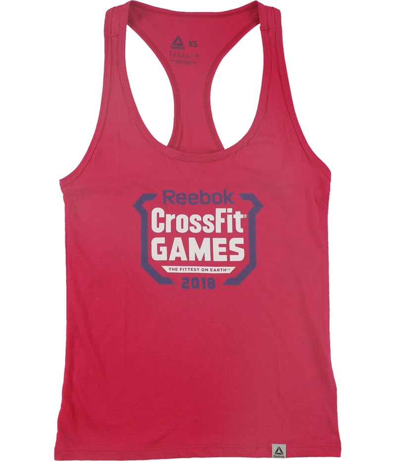 Reebok Womens CrossFit Games Crest Racerback Tank Top in Pink