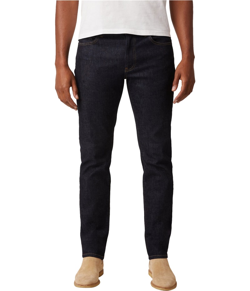 DSTLD Mens Natural Dye Tapered Slim Jeans in Blue