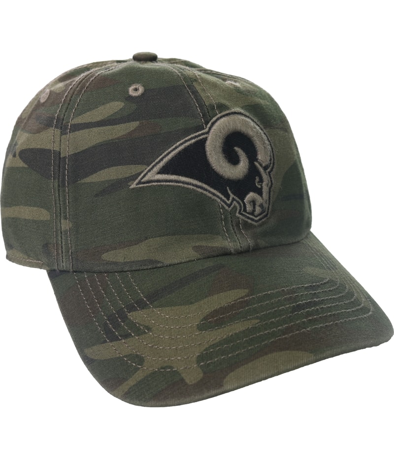 47 Brand Mens Rams Camo Baseball Cap in Green