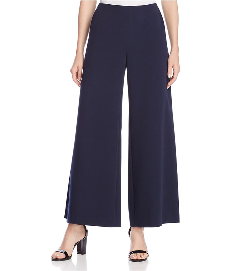 Finity Womens Wide Leg Gaucho Dress Pants in Navy