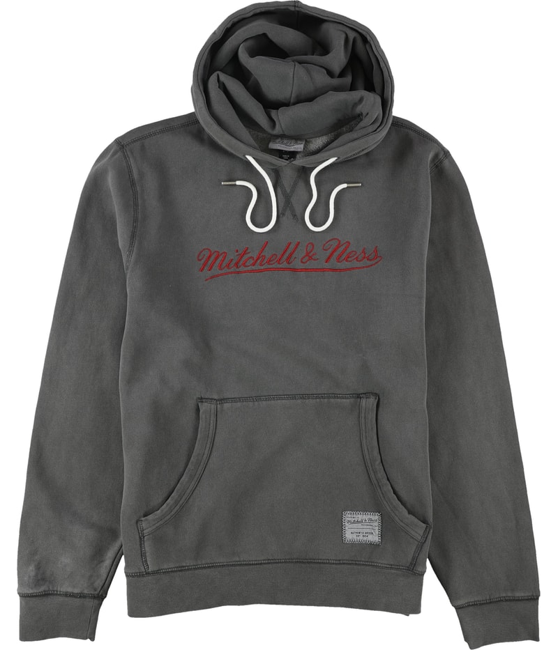 Mitchell & Ness Mens Branded Hoodie Sweatshirt in Black