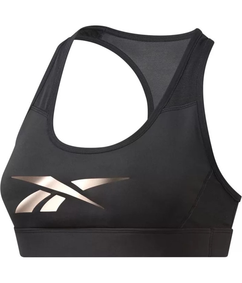 Reebok Womens Hero Racer Sports Bra in Black