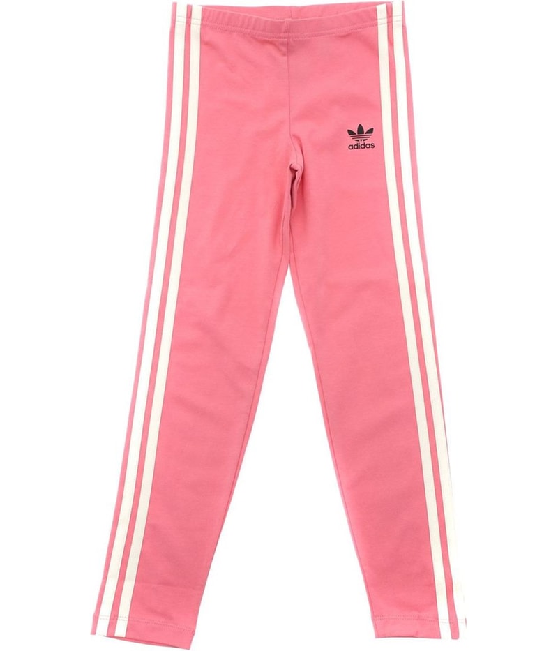 Adidas Girls Floral Tapered Leggings Athletic Pants in Pink