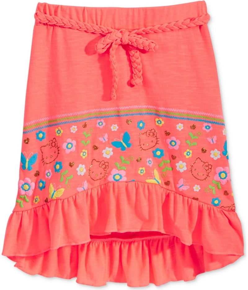 evy of California Girls Hello Kitty Hi-Lo High-Low Skirt in Orange