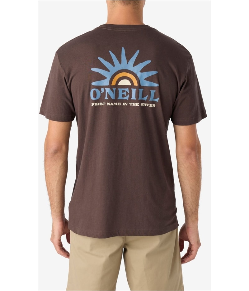 O’Neill Mens Sunrise Graphic T-Shirt in Brown
