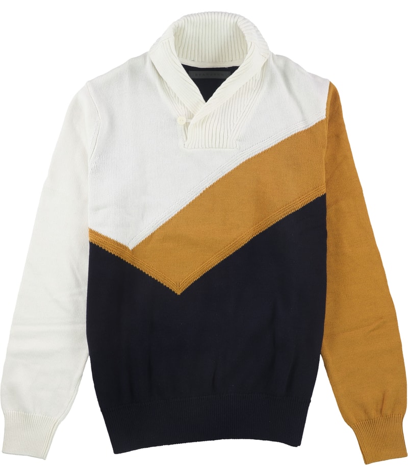 Sean John Mens Colorblocked Knit Sweater