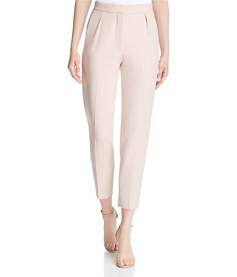 Theory Womens Prospective City Straight Leg Casual Pants in Pink