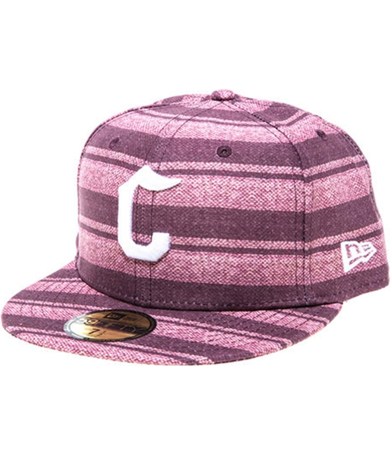 Crooks & Castles Mens The Baja Califas Fitted Baseball Cap in Burgundy