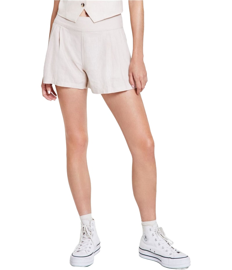 Rewash Womens Trouser Casual Walking Shorts in Beige