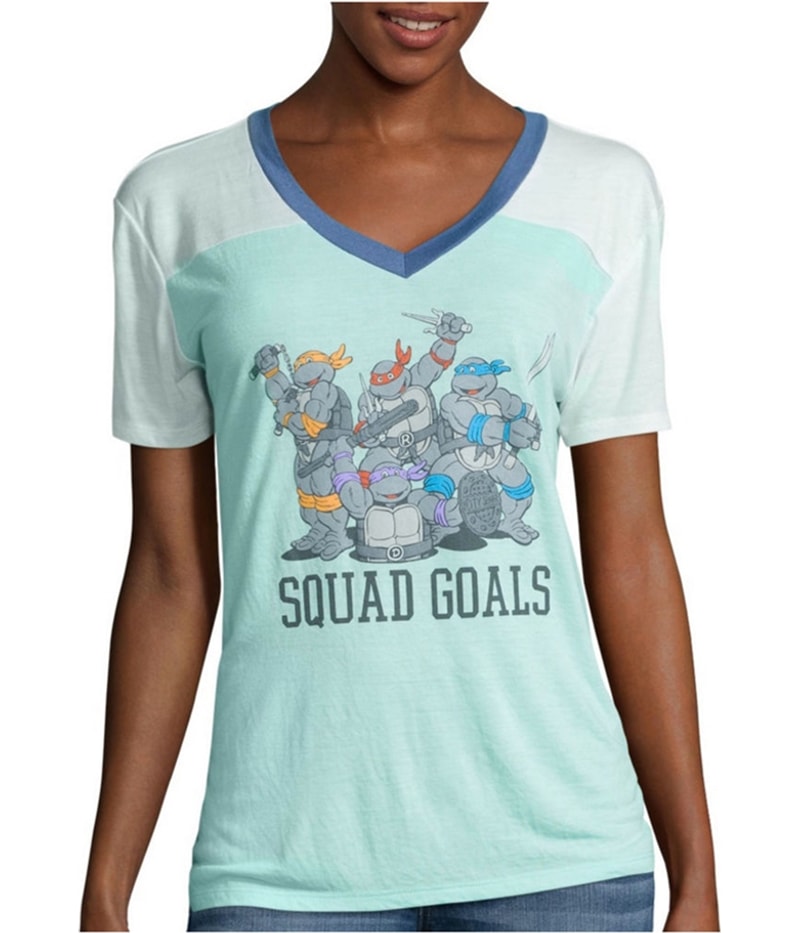 Nickelodeon Womens TMNT Squad Goals Graphic T-Shirt in Green