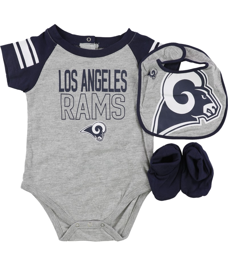 NFL Boys Bib and Booties 3-Piece Bodysuit in Gray