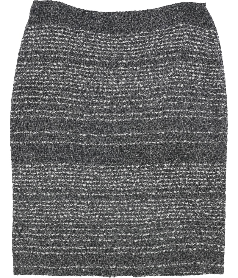 St. John Womens Glimmer Pencil Skirt in Gray