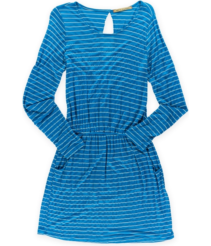 Big Star Womens Andrea Pocket A-line Dress in Blue