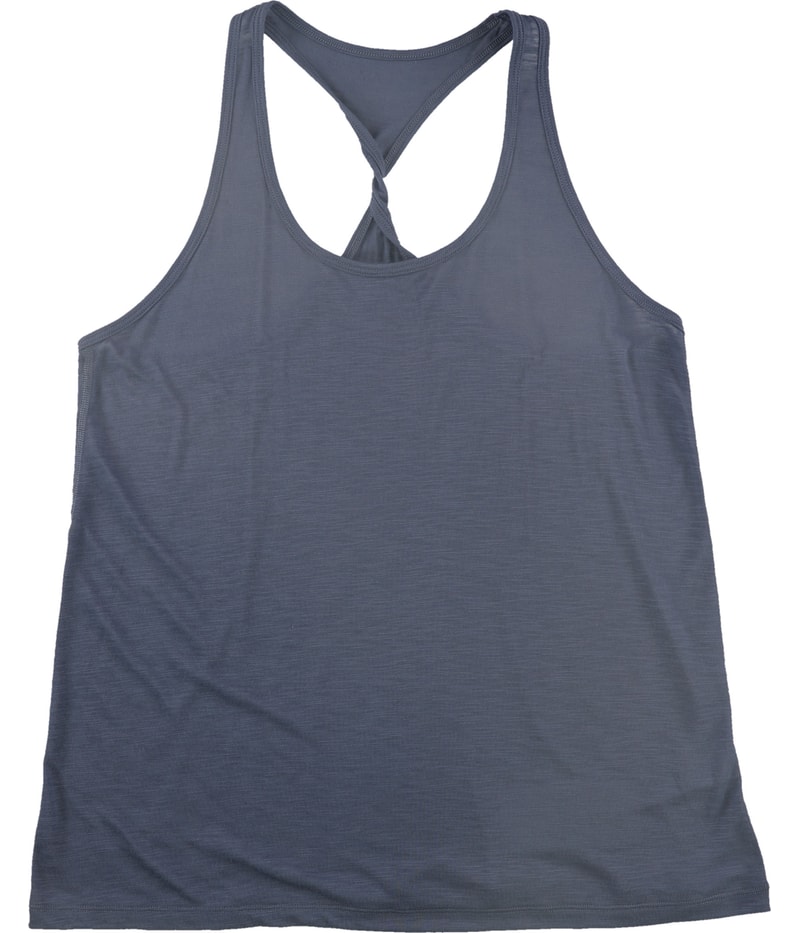 Lifestyle and Movement Womens Toni Twist Racerback Tank Top in Blue