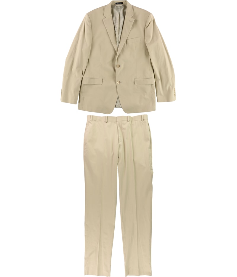 Ralph Lauren Mens Solid Two Button Formal Suit in Khaki