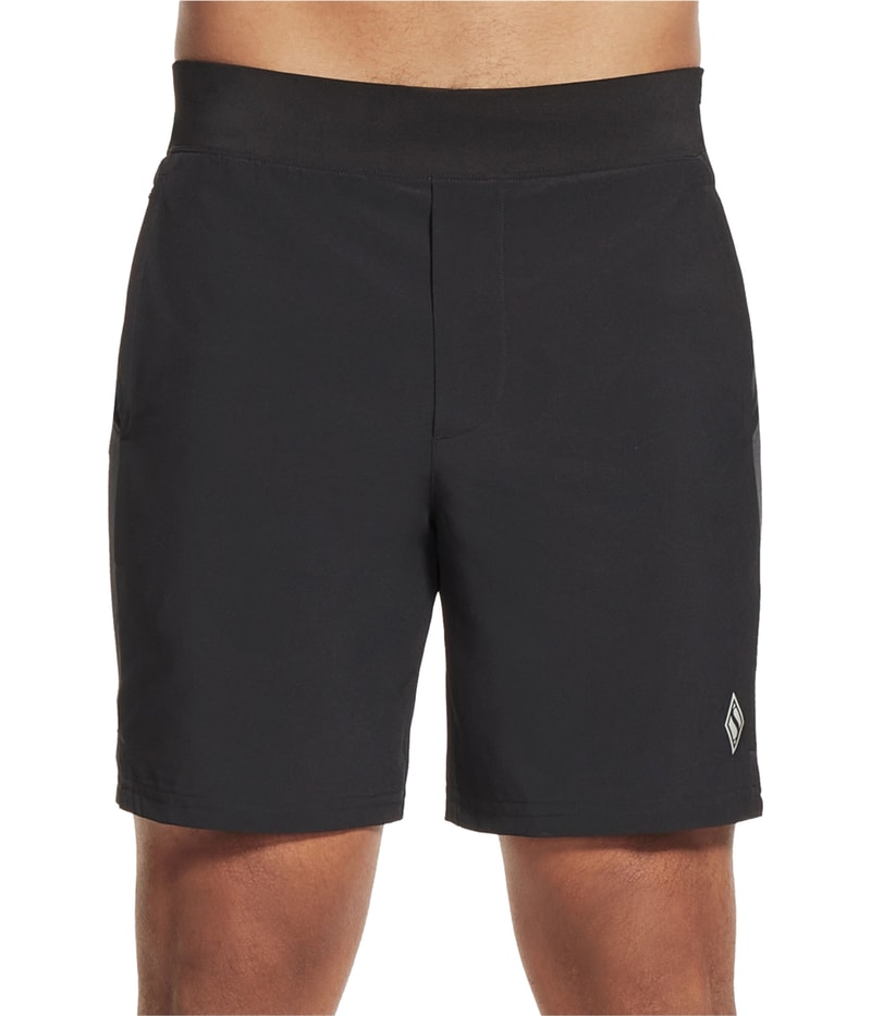 Skechers Mens Mesh Sides Athletic Workout Shorts in Black