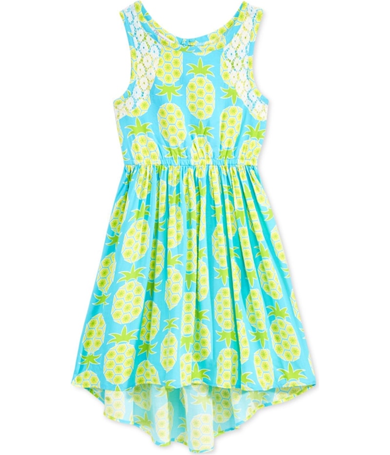 Bonnie Jean Girls Pineapple Tank Dress in Green