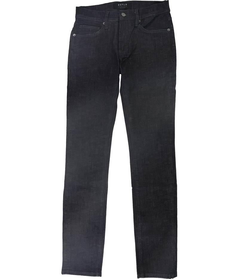 DSTLD Mens Stitch Tapered Slim Jeans in Blue