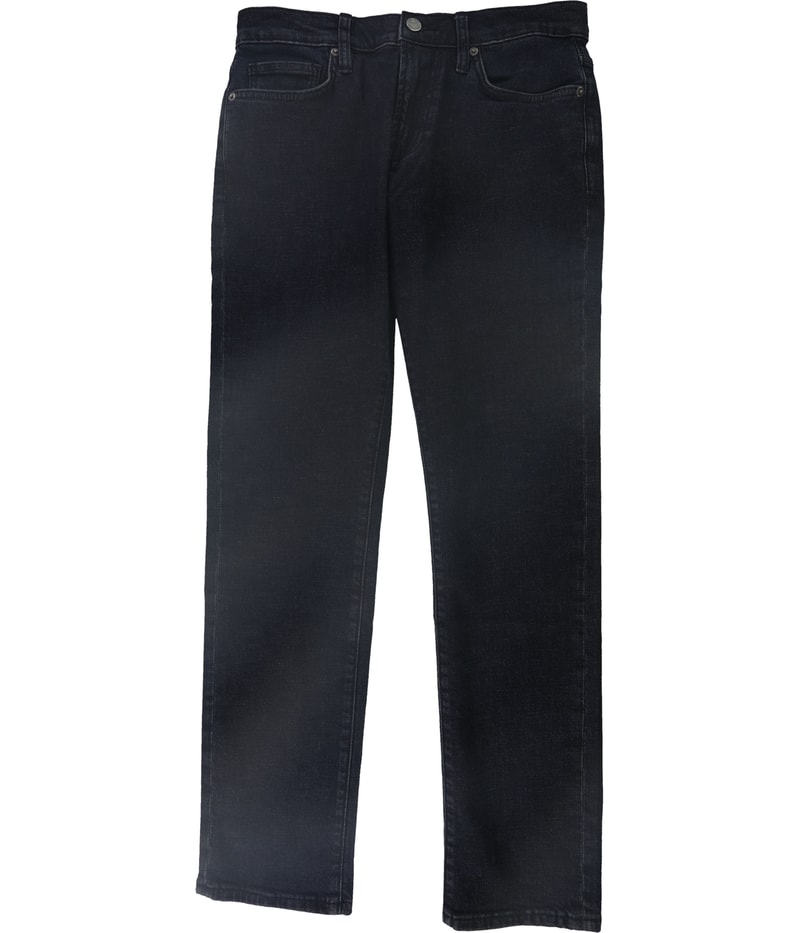 DSTLD Mens Dark Wash Tapered Slim Jeans in Indigo