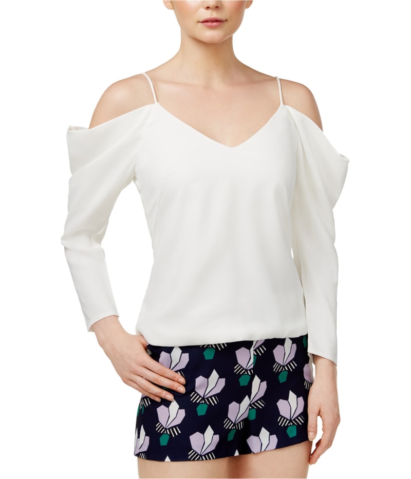 Mare Mare Womens Cold-Shoulder Cold Shoulder Blouse in White