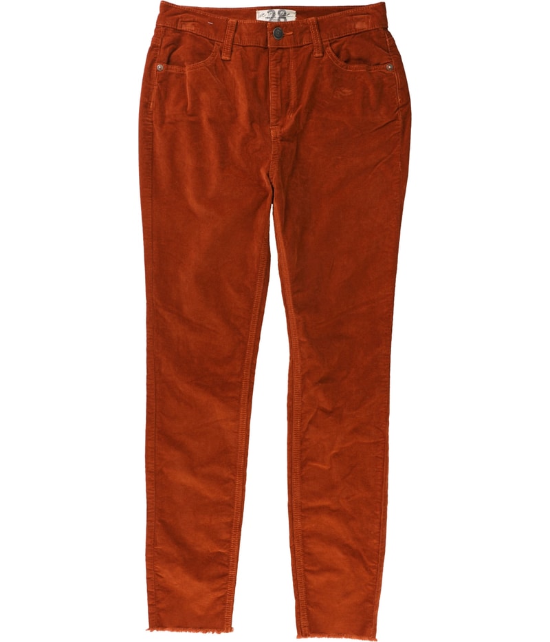 Free People Womens High Rise Straight Leg Casual Pants