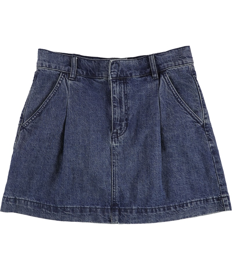 Free People Womens Beatnik A-line Skirt in Dark Blue