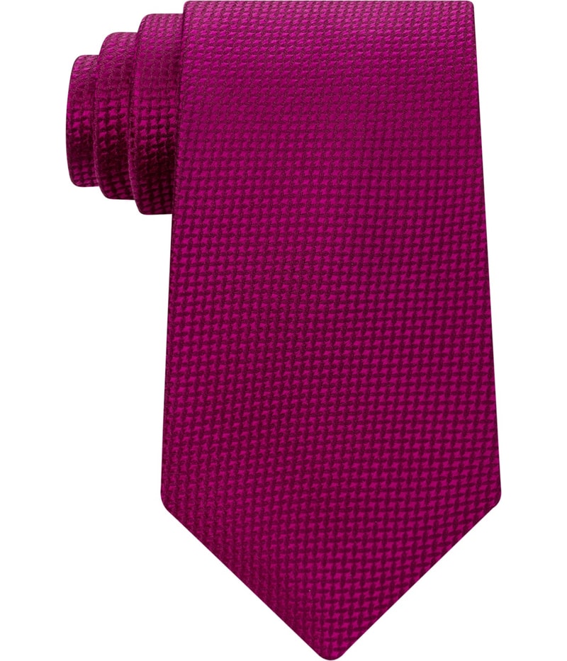Sean John Mens Textured Self-tied Necktie in Pink