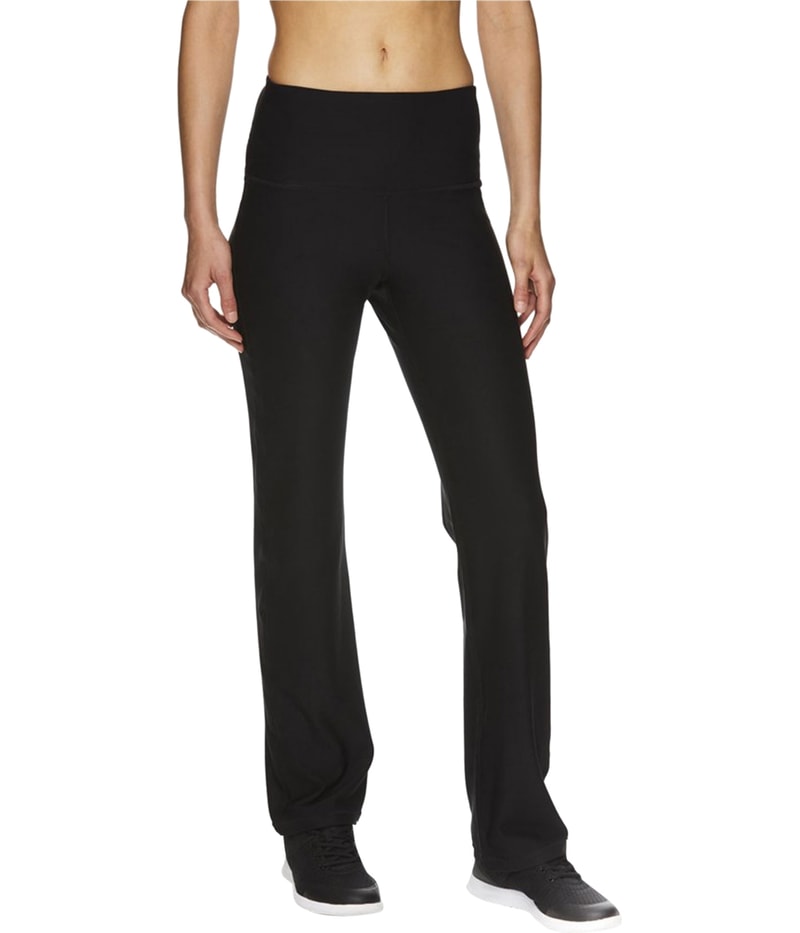 Reebok Womens Highrise Running Tapered Compression Leggings Athletic Pants in Black