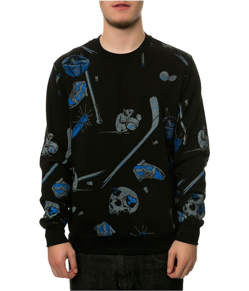ROOK Mens The Sticks And Stones Sweatshirt in Black
