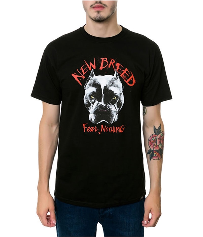 ROOK Mens The No Fear Graphic T-Shirt in Black