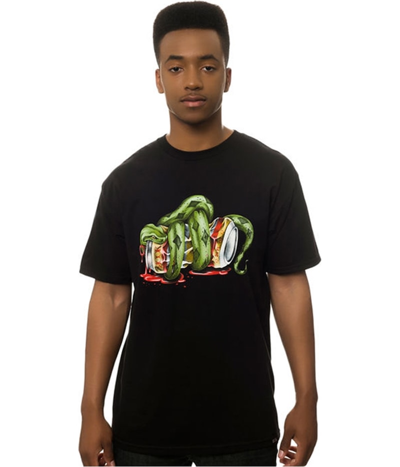 ROOK Mens The Constrictor Graphic T-Shirt in Black