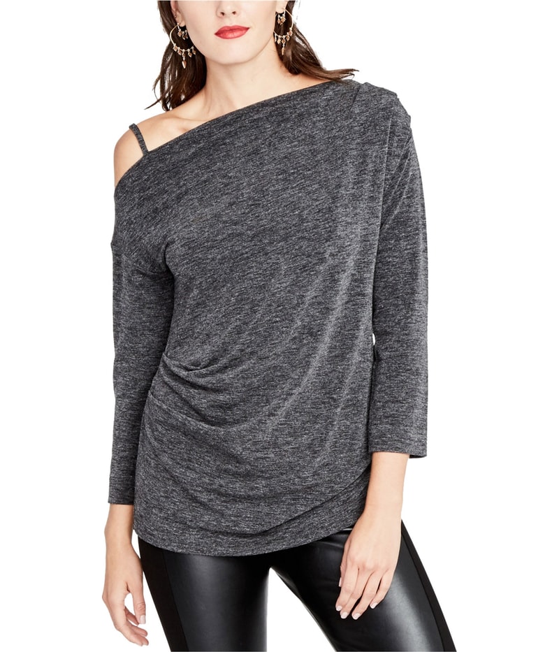 Rachel Roy Womens Asymmetrical Knit Blouse
