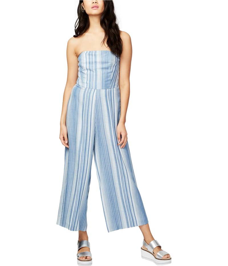 Rachel Roy Womens Striped Jumpsuit in Blue