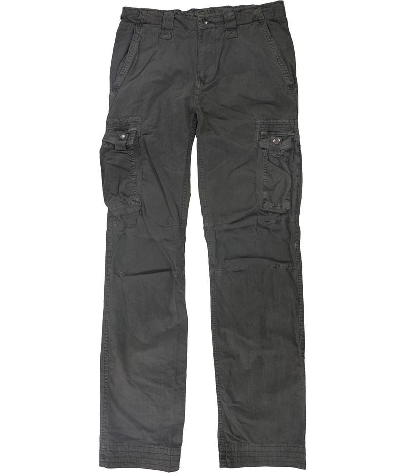 Rogue State Mens Textured Straight Leg Cargo Casual Pants in Charcoal