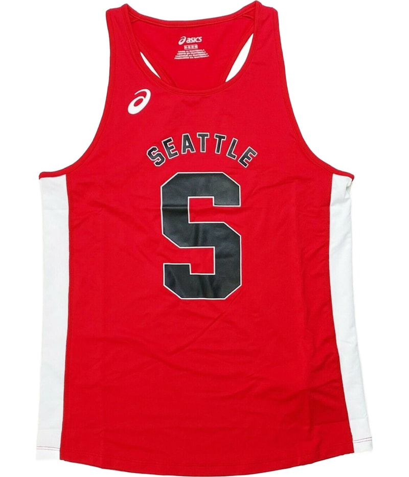 ASICS Womens Seattle Singlet Racerback Tank Top in Red