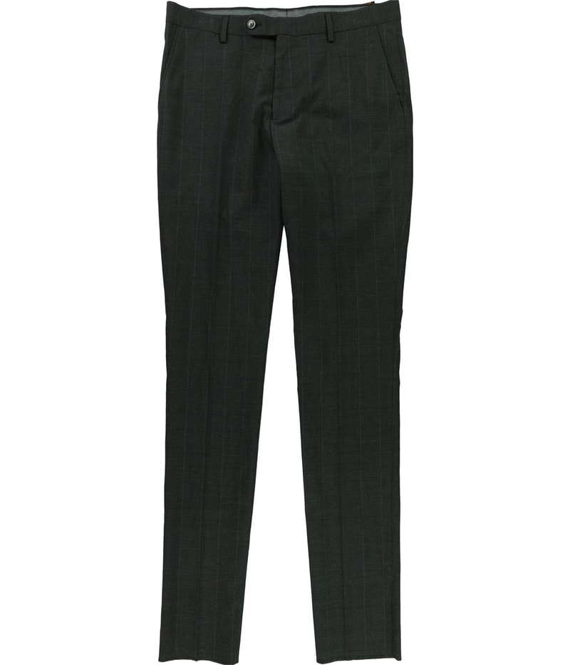 Ben Sherman Mens Windowpane Straight Leg Dress Pant Slacks in Charcoal