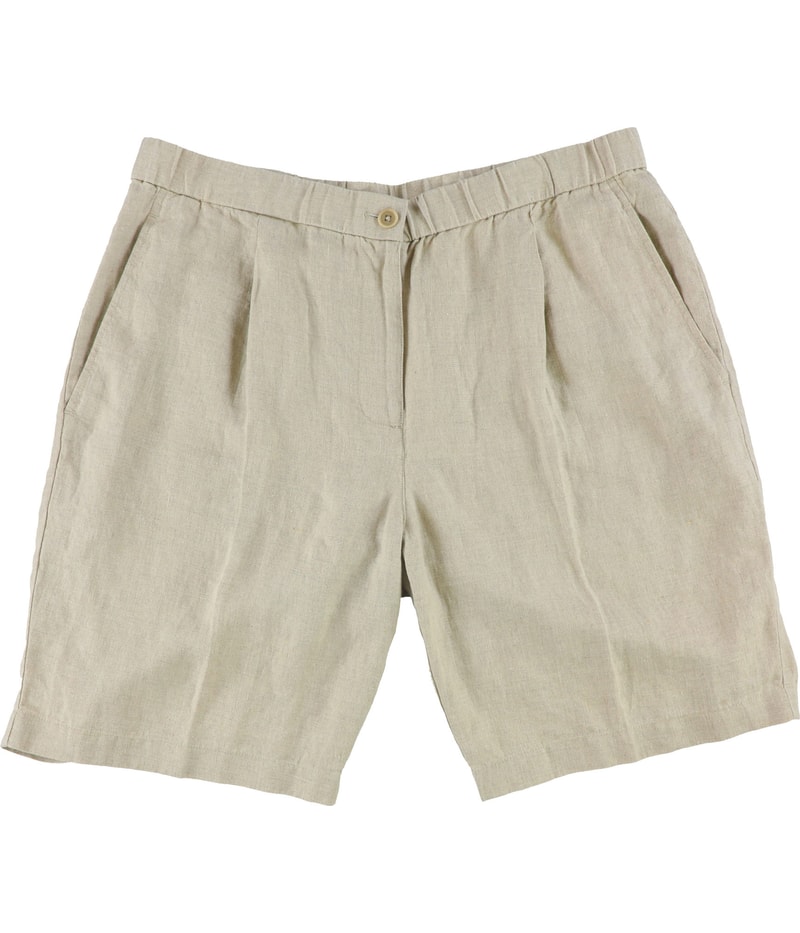 Eileen Fisher Womens Easy Fit Casual Walking Shorts in Beige