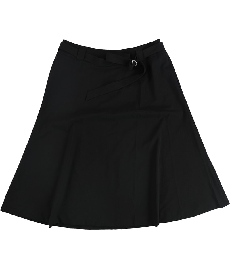 Calvin Klein Womens Belted A-line Skirt in Black