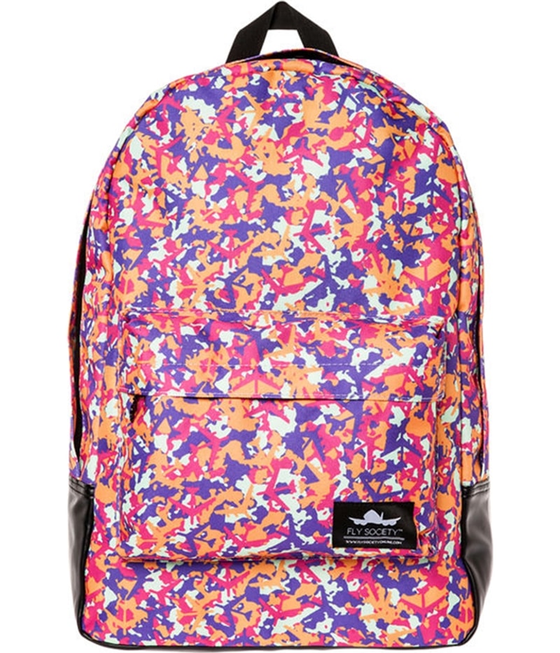 Fly Society Mens The All Over Camo Standard Backpack in Orange