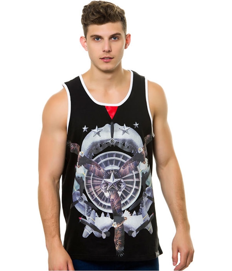 Fly Society Mens The Jet Stream Tank Top in Black