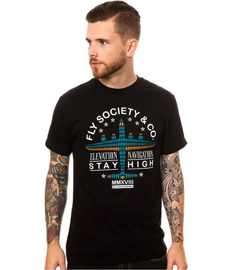Fly Society Mens The Navigators Graphic T-Shirt