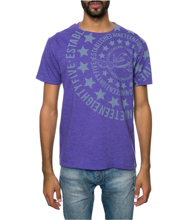 Fly Society Mens The Redline Graphic T-Shirt in Purple