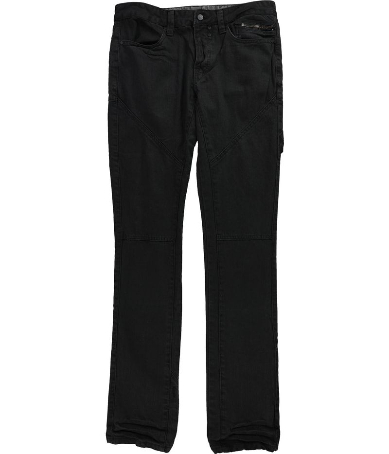 Rogue State Mens Denim Tapered Slim Jeans in Black