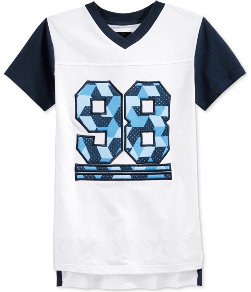 Sean John Boys Longline 98 Embellished T-Shirt in White