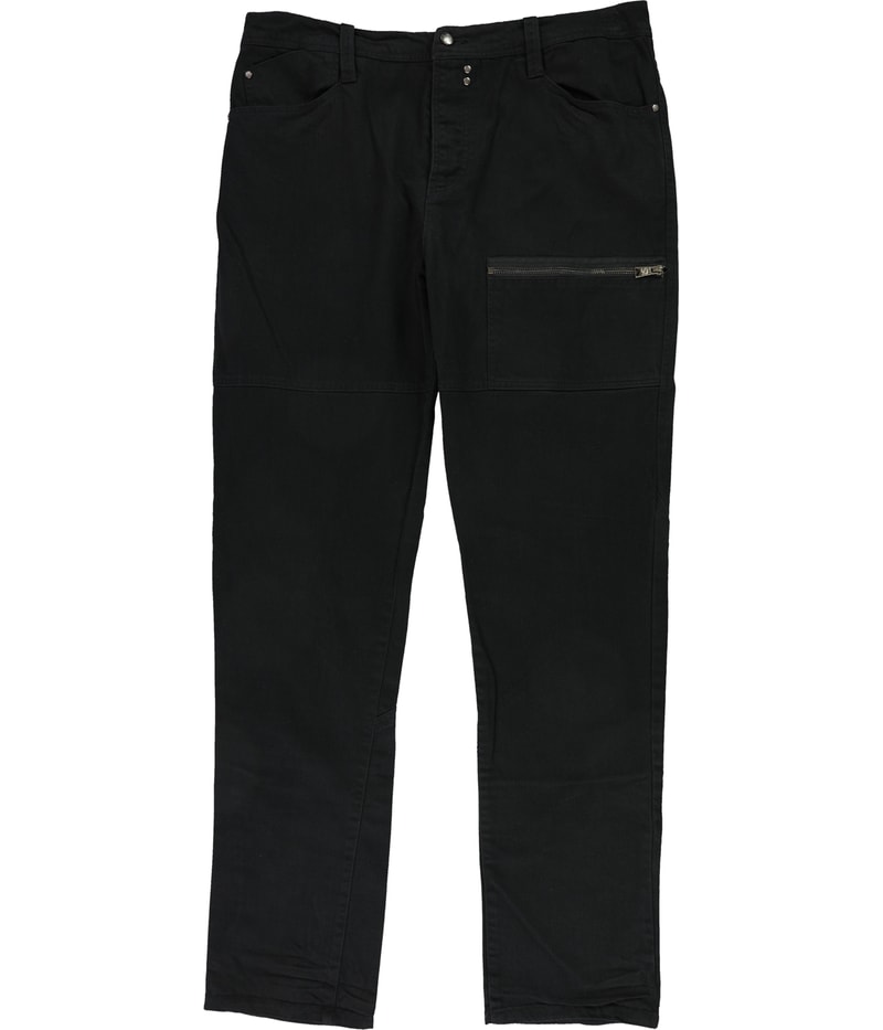 Rogue State Mens 6-Pocket Tapered Slim Jeans in Black
