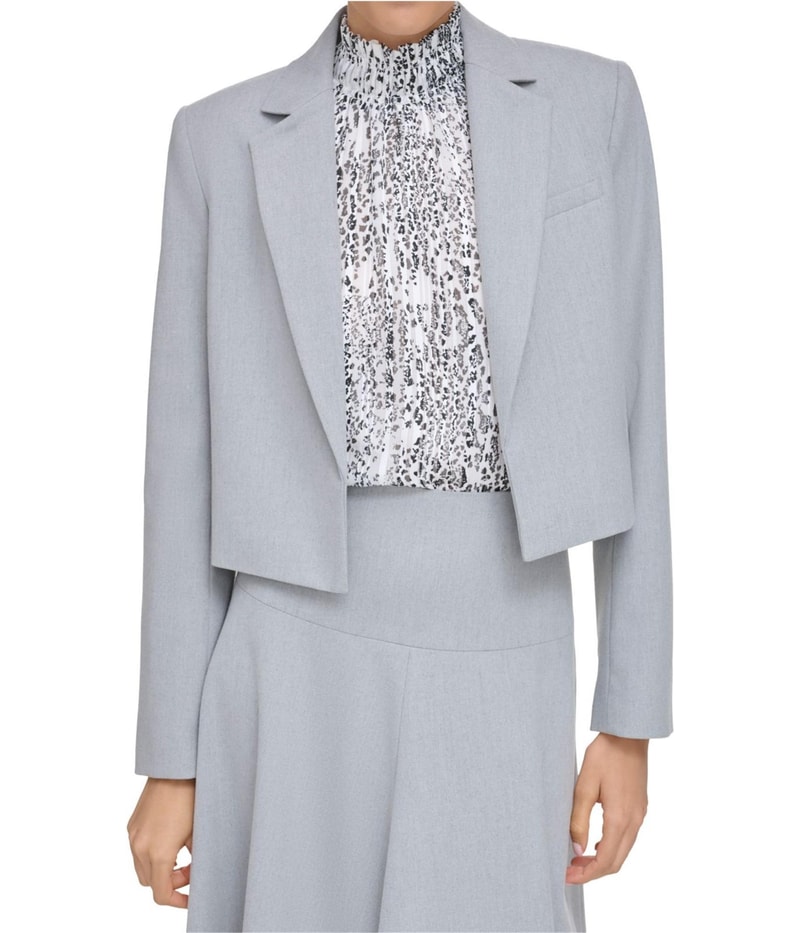 Calvin Klein Womens Professional Blazer Jacket in Silver