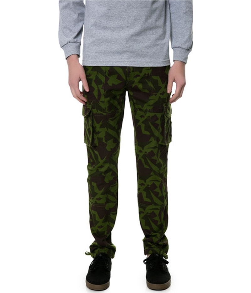 TrukFit Mens The Camp Twill Straight Leg Cargo Casual Pants in Green